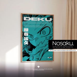 Deku |Boku no hero |My Hero Academia |Wall art |Arte de pared |Impresiones de pared |Póster de regalo |Printable poster |Arte para imprimir