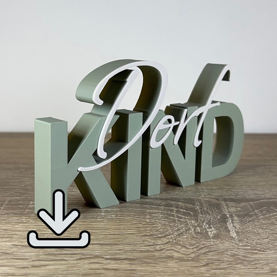 Problem Child Lettering Village Child 3D Lettering - Stand - Digital Version STL - Etsy