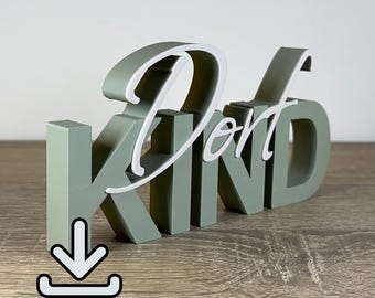 Village Child 3D-letters - Standaard - Digitale versie STL