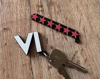 VI Schlüsselanhänger Wanted Sterne - Gaming 3D Deko - GTA 6