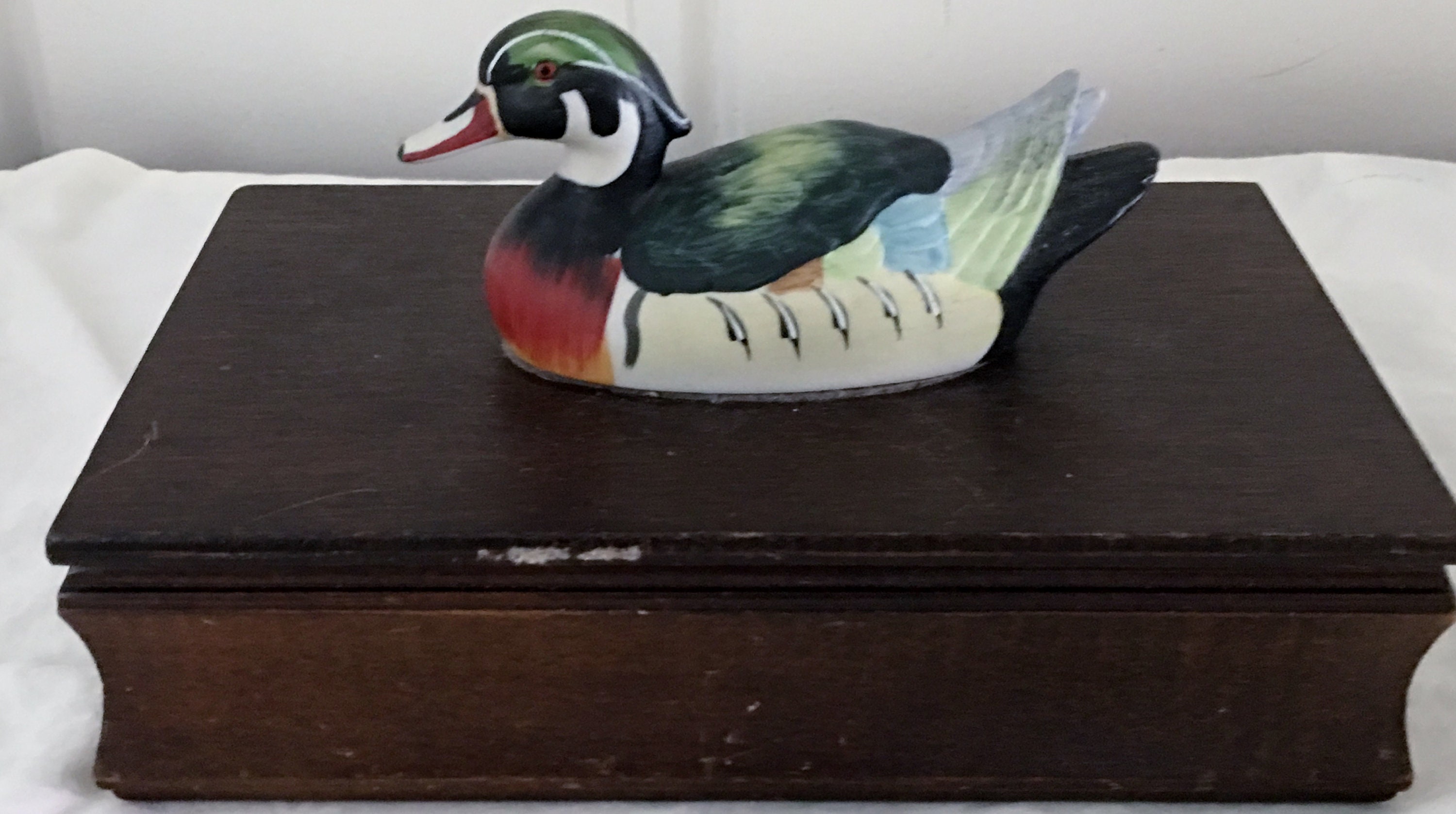 Jewelry Box with Carved Wood Duck Etsy
