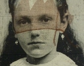 Original hand pulled etching The princess Portrait