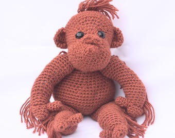 Crochet Orangutan Amigurumi Pattern: Monkey PDF (English)