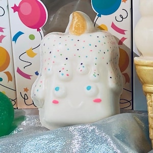 Birthday Candle Soap - Handmade Soap, Gift Soap, Fun Soap, Birthday Soap, Vanilla Frosting Scent, 6.4oz