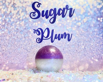 Sugar Plum & Snow Double Scent Soap Ball - Handmade Soap, Gift Soap, Dessert Soap, Kid Soap, Holiday Soap, Sugar Plum Soap - 9oz, 3" dia.
