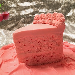 Cherry Chip Cake Soap - Handmade Soap, Fun Soap, Kids Soap, Gift Soap, Cake Soap - 14oz