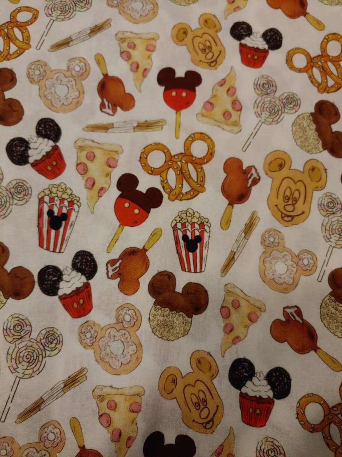 Disney fabric with Mickey Mouse shaped food fabric. 100 Etsy