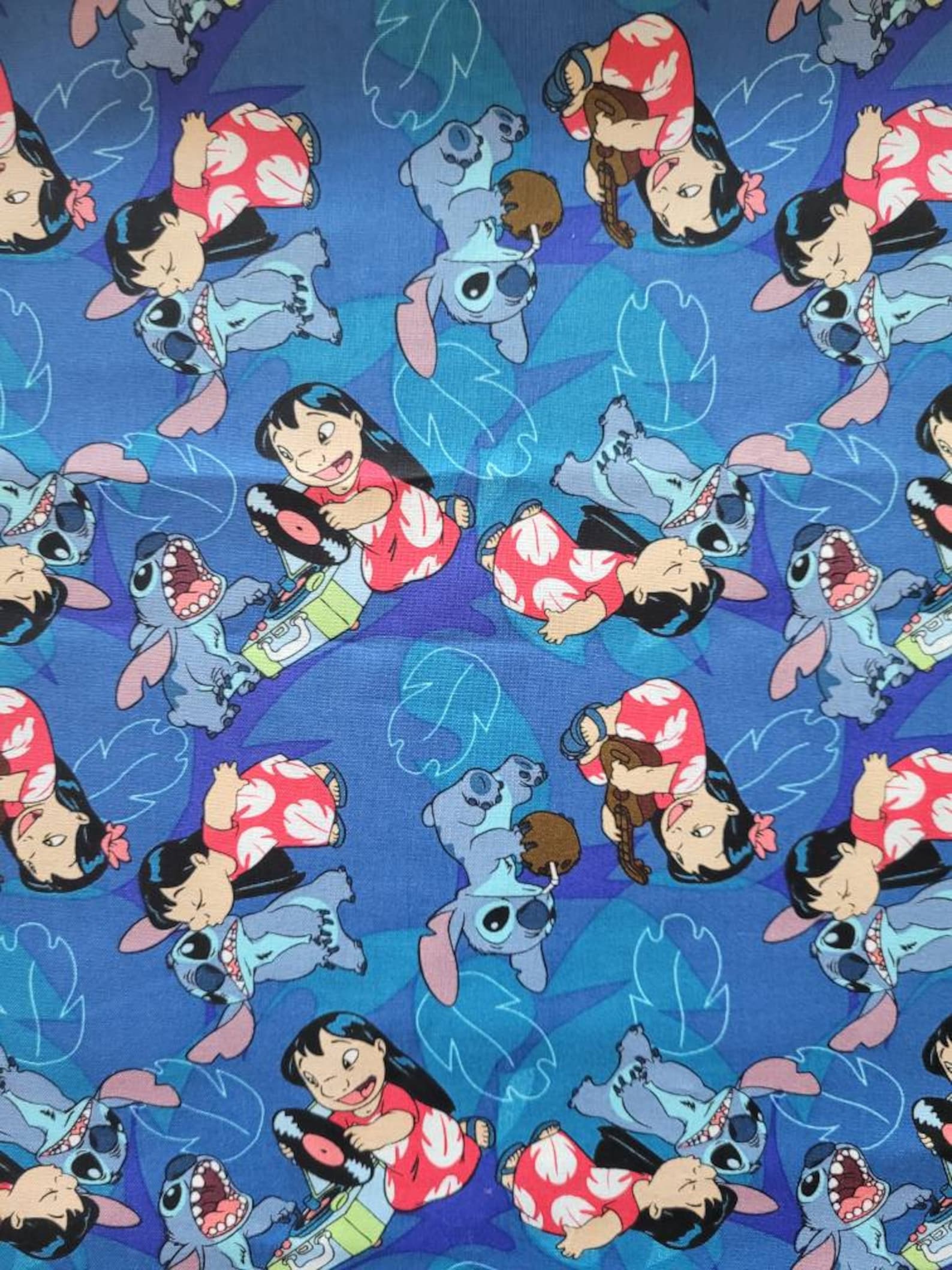 Lilo and Stitch Friends Forever fabric. Cotton fabric Cartoon | Etsy