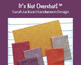May include: Six colorful handwoven towels with a geometric pattern. The towels are made on a four-shaft loom. The pattern is called "It's Not Overshot!" and is designed by Sarah Jackson.