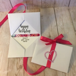 Birthday gift card holder, Business Card Holder, 2 per set, Gift Card Envelope, Origami Gift Card Holder, Birthday Gift, Paper wallet (HP8)