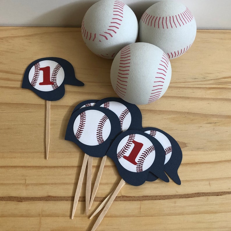Baseball Glove QTY 12 Cupcake Toppers Baseball Bat Cupcake - Etsy