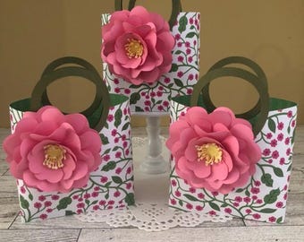 Handmade Paper Purse Favor: Bridal, Baby Shower Tote (26A)