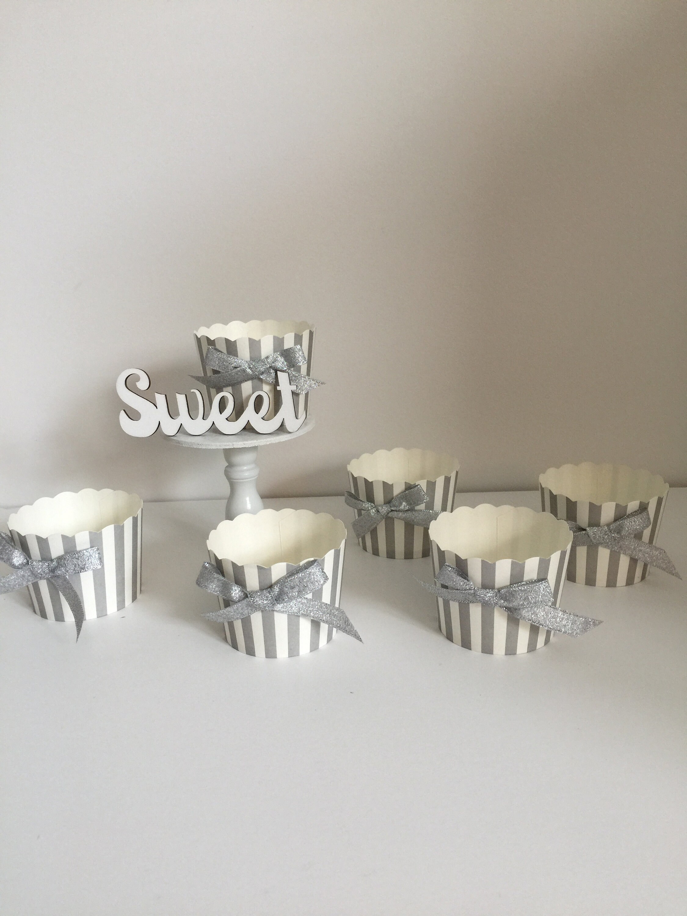 Baking Cups Decorative Paper Cups Paper Snack Cups Striped | Etsy