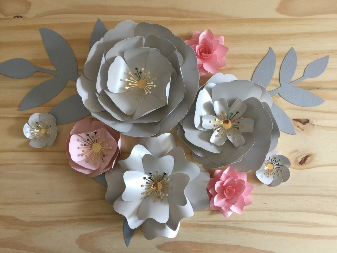 Paper Flowers Decor, Baby Shower Decorations, Nursery Wall Decor, Paper