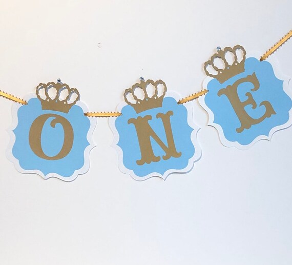One Banner First Birthday High Chair Banner First Birthday Banner