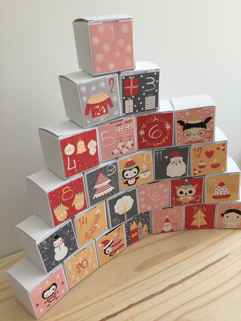 Advent Calendar Kit Advent Calendar Kit Christmas Favor Boxes Etsy