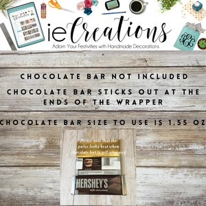 Chocolate Bar Purse Clutch Favor Bag Chocolate Bar Wrapper Bridal Shower Bachelorette Birthday 1.55oz Chocolate Bar Purse Candy Purse image 3