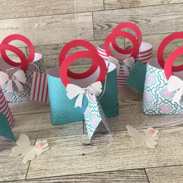 Purse Favor Paper Purse Petite Tote Baby Shower Birthday Favor Bridal Shower Favor Paper Purses (OR7)