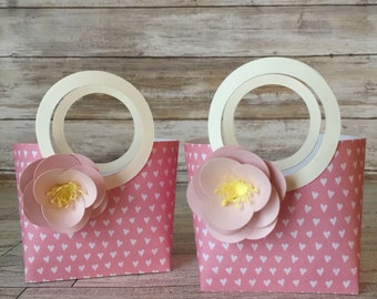 Paper Purse Favor: Petite Floral Treat Bag for Shower