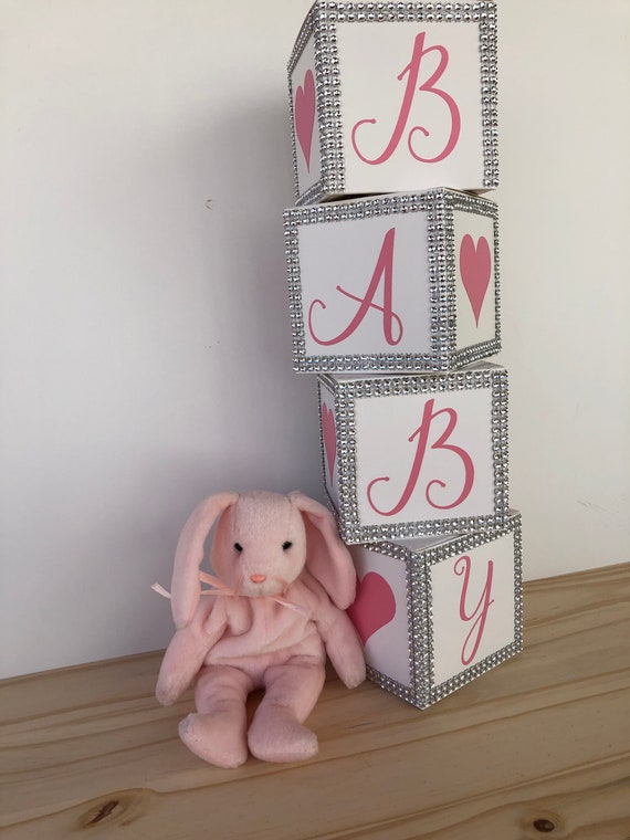 alphabet blocks for baby shower