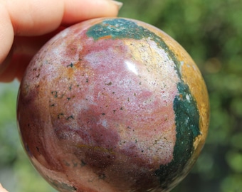 Ocean Jasper Sphere, ocean jasper orb, ocean jasper, sea jasper, from Madagascar