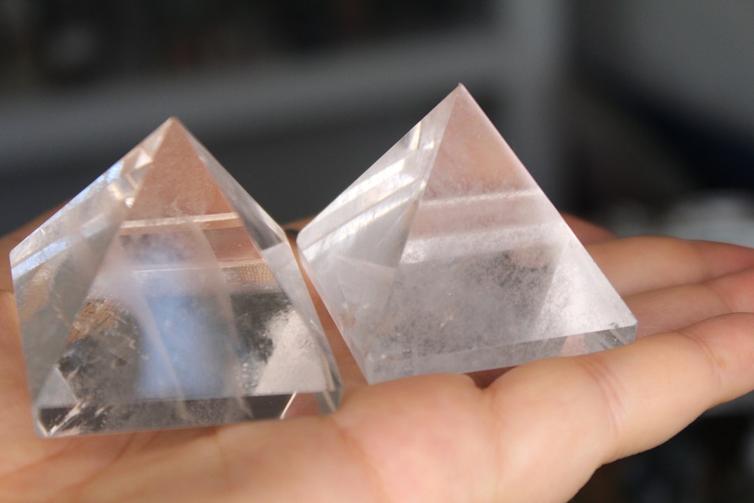 Quartz Pyramid Clear Quartz Pyramid Crystal Pyramid Quartz Etsy