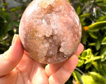 Pink Amethyst Druzy Egg High Quality from Brazil