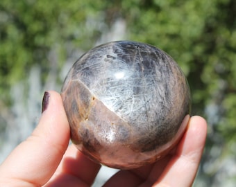 Black Moonstone Sphere, black moonstone sphere, black moonstone orb, black moonstone ball