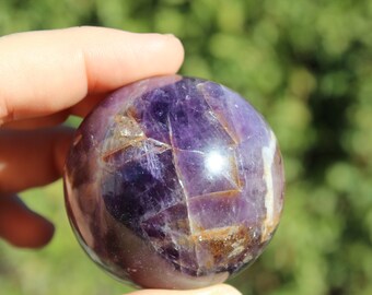 Dream amethyst sphere, chevron amethyst sphere, amethyst sphere, dream amethyst, chevron amethyst