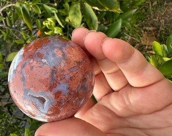 Pink Agate Druzy Sphere High Quality