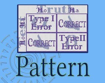 Type I and Type II Error Guide Cross-Stitch Pattern