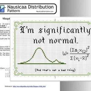 Significantly Not Normal Cross-Stitch Pattern Shapiro Wilk Test image 2