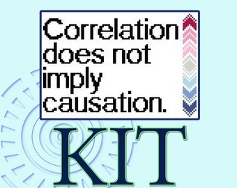 Correlation does not imply causation - Cross-stitch Kit