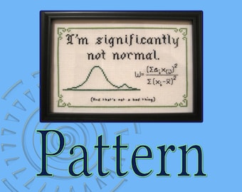 Significantly Not Normal Cross-Stitch Pattern (Shapiro Wilk Test)