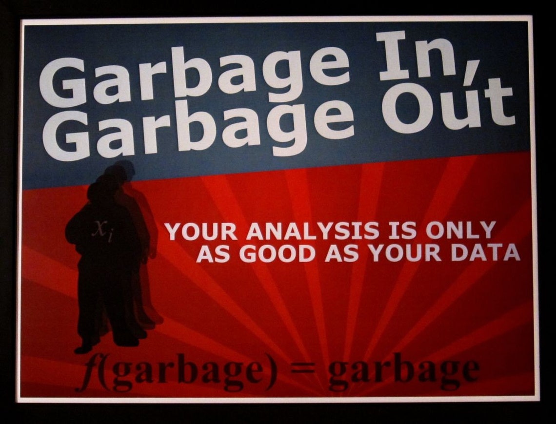 Statistics Propaganda Poster Garbage In Garbage Out Etsy