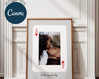Spersonalizowany plakat ze zdjęciem Asa Kier – edytowalny szablon Canva (do pobrania w wersji cyfrowej)