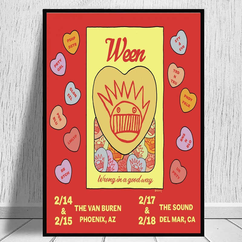 Ween band 2024 Tour poster music tour poster gift sold by Christy