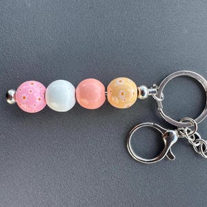 Keychain, sturdy keychain with beads and carabiner, birthday gift