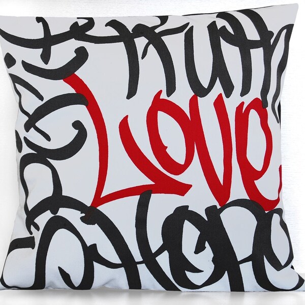 Love Graffiti Pillow