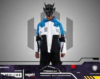 Cyberpunk Techwear Jacket – Futuristic Parka with Waterproof Zipper | Hageshi || Aero-Core