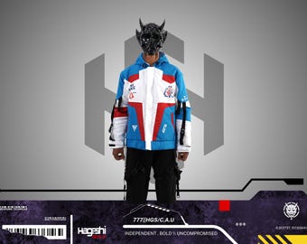 Cyberpunk Techwear Jacket – Mecha Aesthetic Futuristic Streetwear || Hageshi Mecha