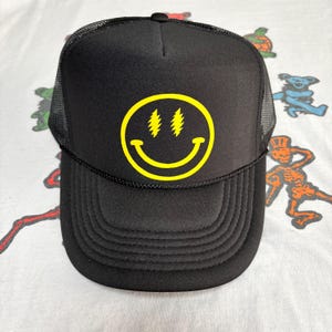 Grateful Dead 13 Point Lightning Bolt Smiley Trucker Hat