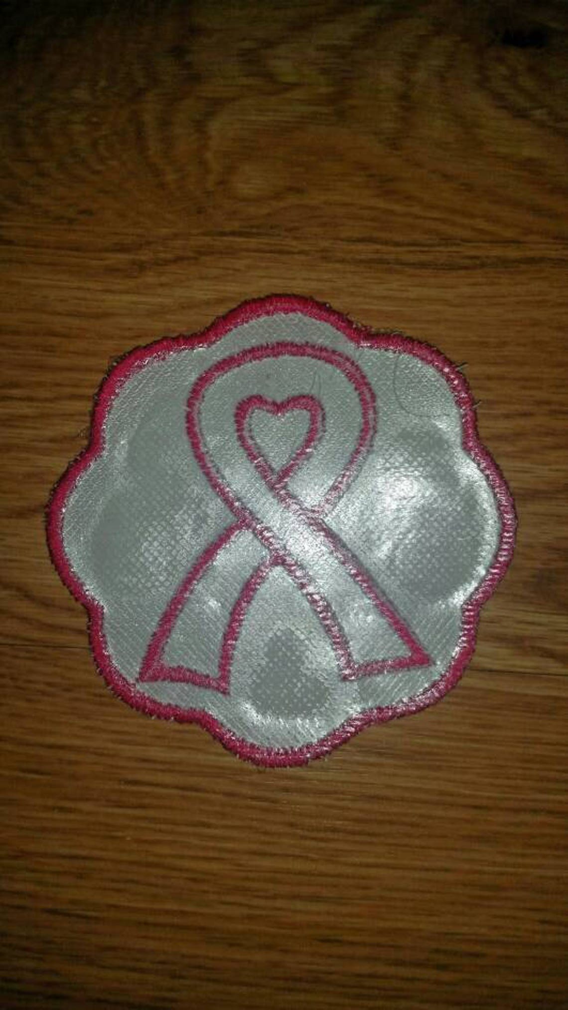 Scalloped patch awareness patch custom patch sewable patch Etsy
