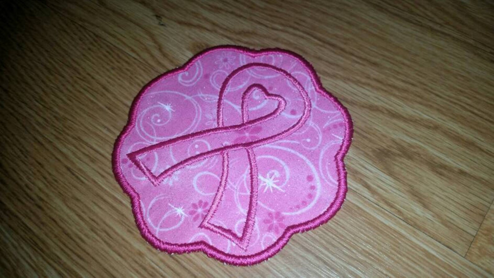 Scalloped patch awareness patch custom patch sewable patch Etsy