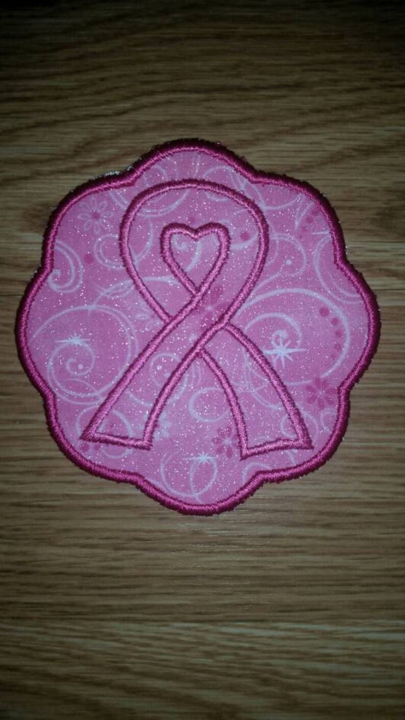 Scalloped patch awareness patch custom patch sewable patch Etsy