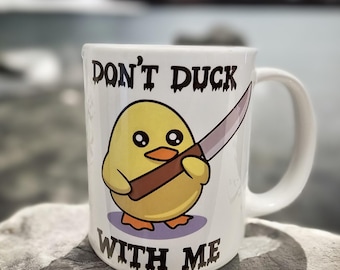 Taza de café con pato divertido: regalo con humor animal sarcástico