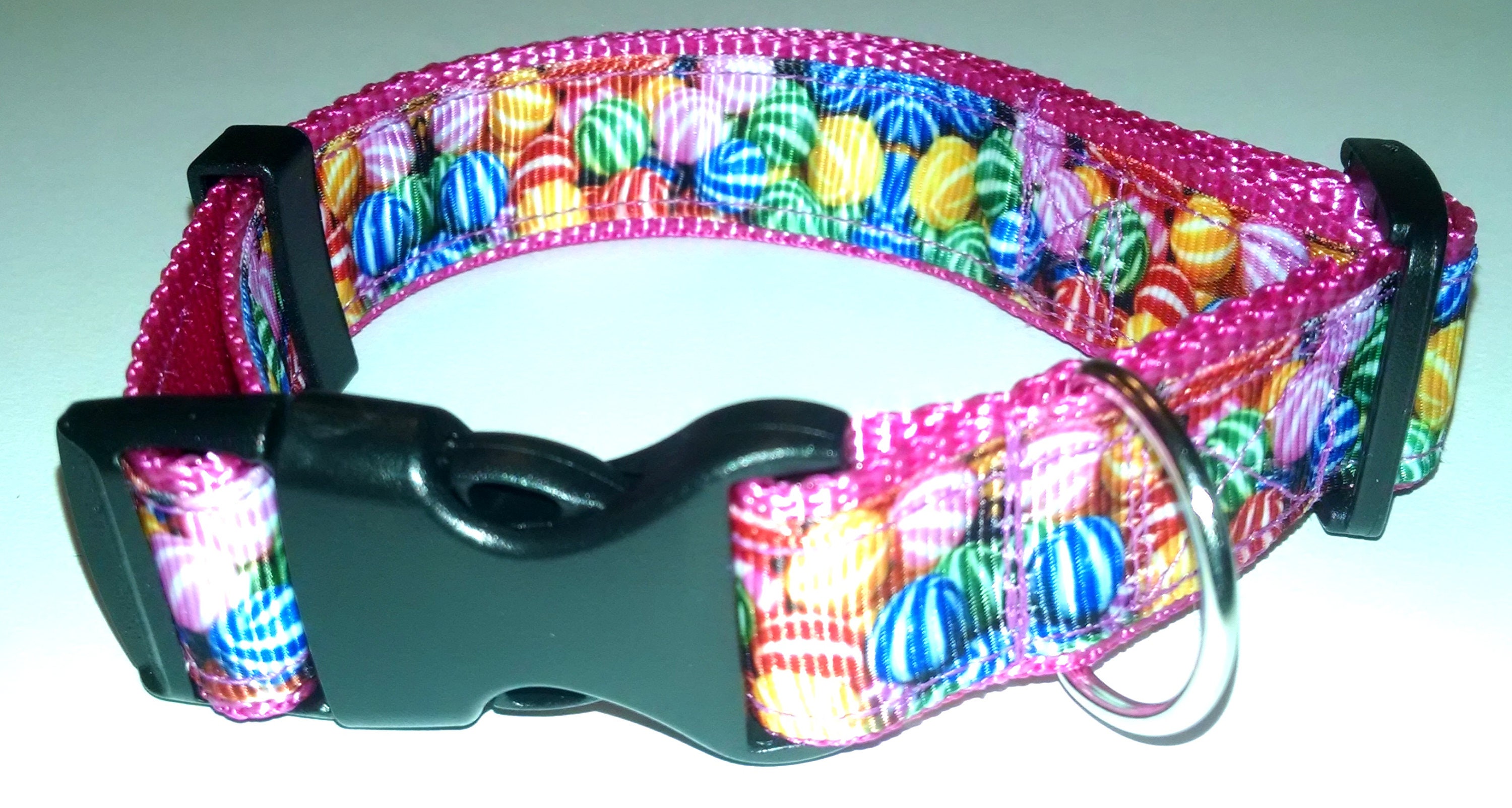 Pink Candy Collar Small Dog Collar Size 10 to 15 Etsy