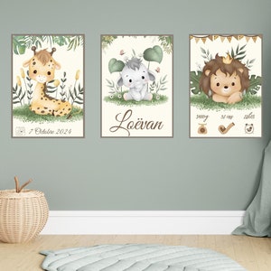 Conjunto de 3 carteles de sabana personalizados