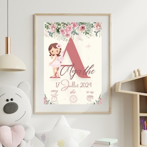 Póster personalizado de hada rosa