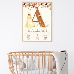 Póster personalizado de princesa rubia